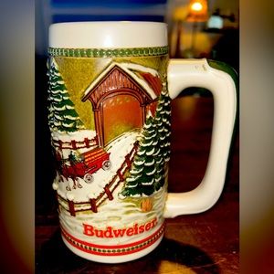 Vintage 1984 Holiday Budweiser Stein.